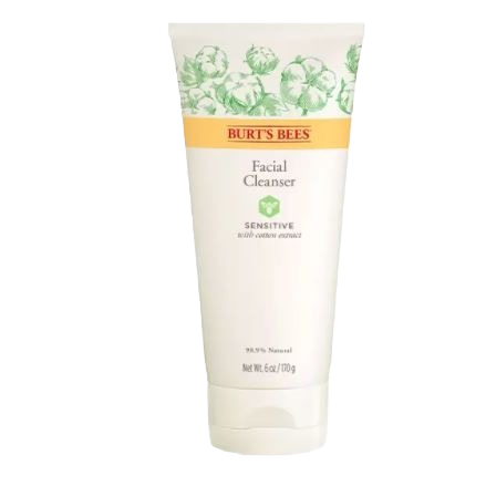 Tube of gentle facial cleanser with cotton extract for sensitive skin in Health & Beauty collections under $50