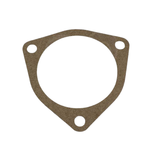 Triangular gasket with three bolt holes designed for PTO gear shield sealing in home improvement tasks