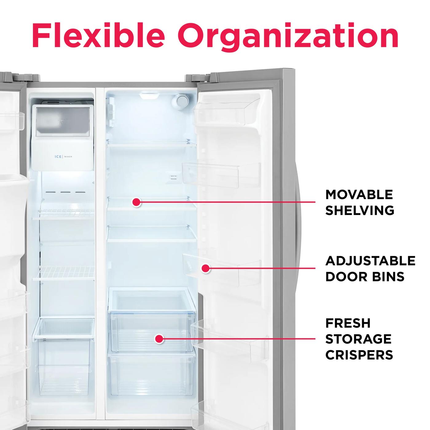 26 Cu. Ft. 36" Standard Depth Side by Side Refrigerator