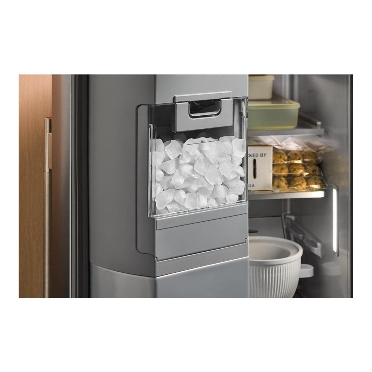 20.8 Cu. Ft. 36-Inch Counter-Depth Side-by-Side Refrigerator with Exterior Ice and Water Dispenser in Black Ore