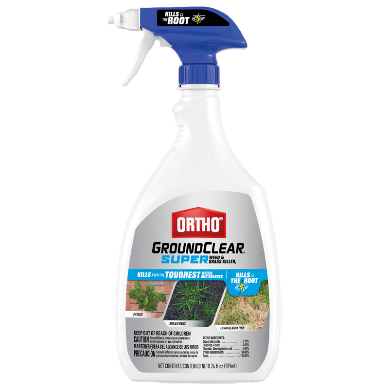 Ortho GroundClear Super spray bottle for lawn care, fast-acting weed and grass killer under $50 home improvement product