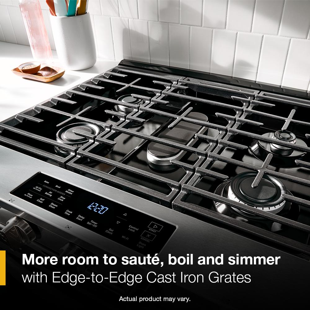 30-inch Gas Smart Range with Air Cooking Technology and Steam Clean