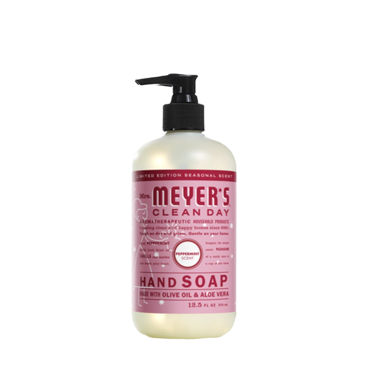 12.5 oz bottle of peppermint scented liquid hand soap with olive oil and aloe vera for gentle cleansing in Health & Beauty collection