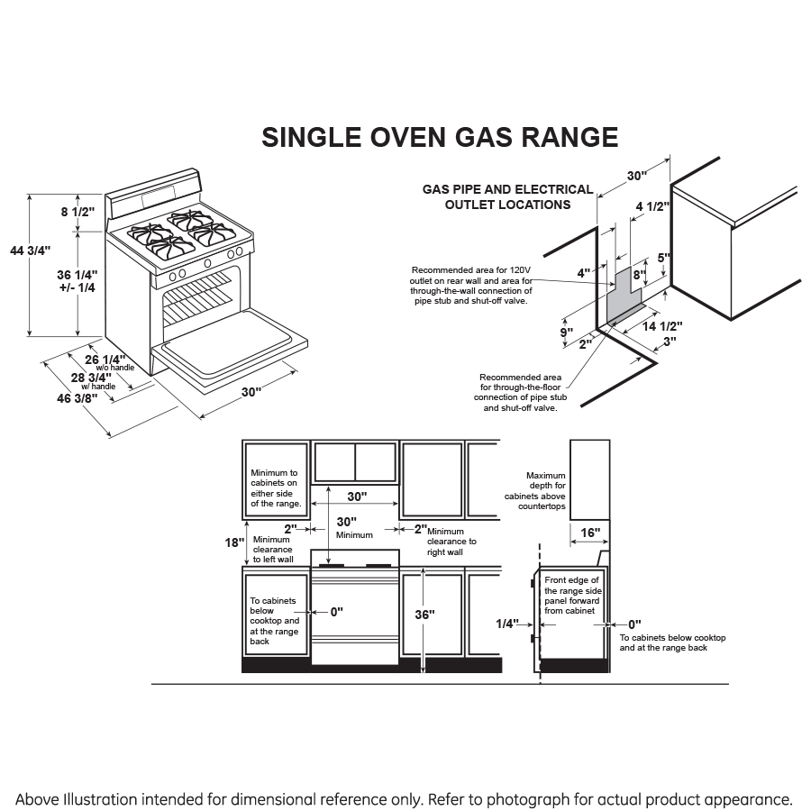 Hotpoint® 30" Free-Standing Gas Range with Cordless Battery Ignition