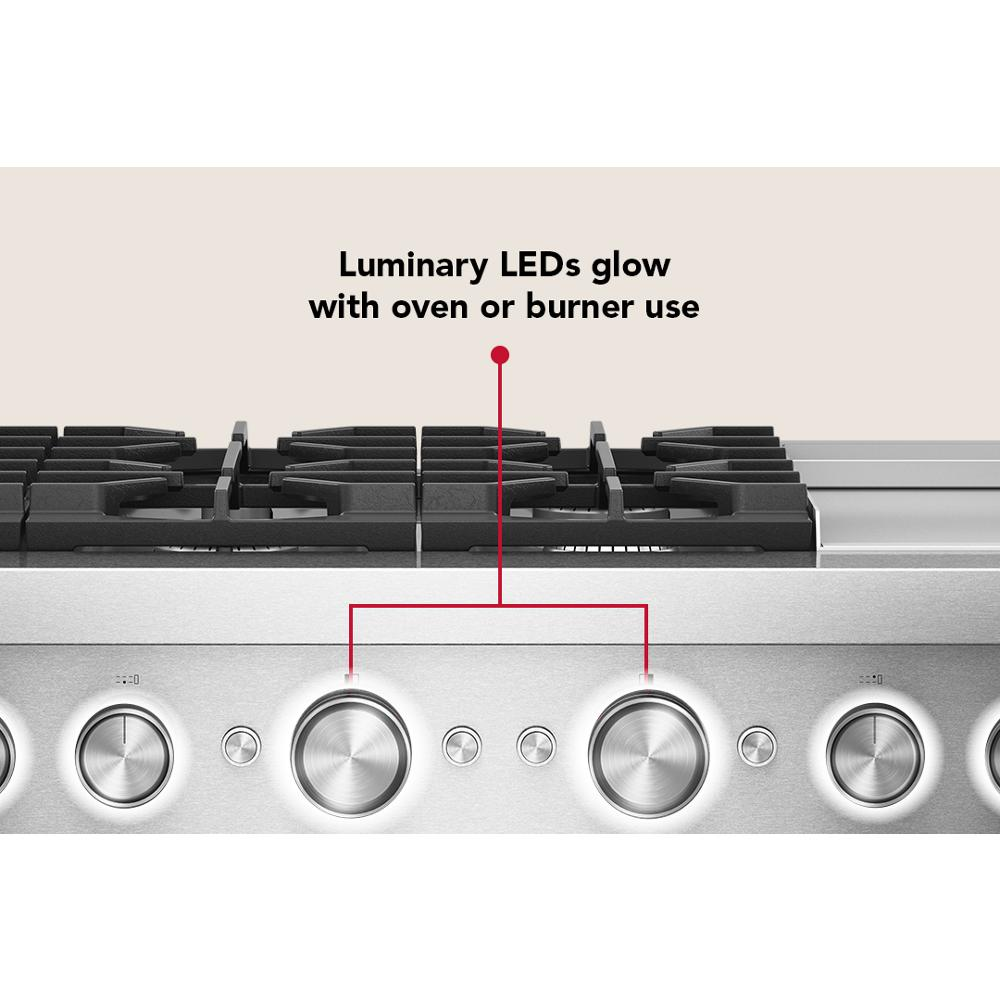 48-Inch 6 Burner Commercial-Style Dual Fuel Range with Griddle