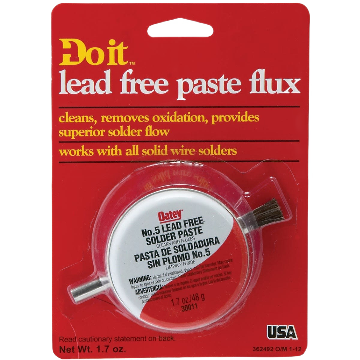Lead-free solder paste flux with brush applicator, removes oxidation, for plumbing tools and home improvement use under $50 collection