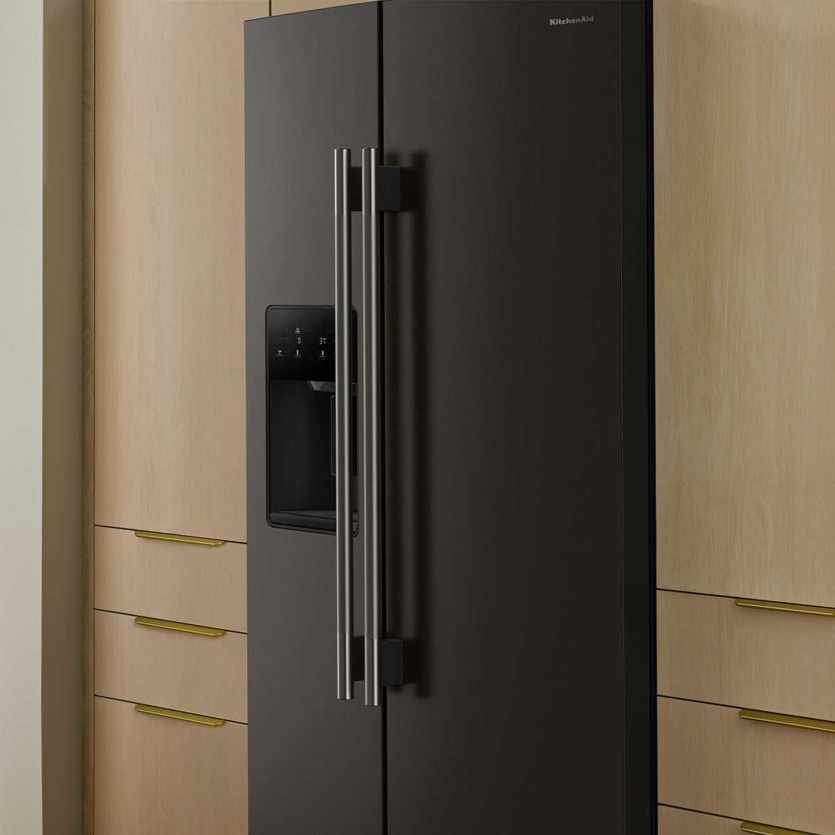20.8 Cu. Ft. 36-Inch Counter-Depth Side-by-Side Refrigerator with Exterior Ice and Water Dispenser in Black Ore