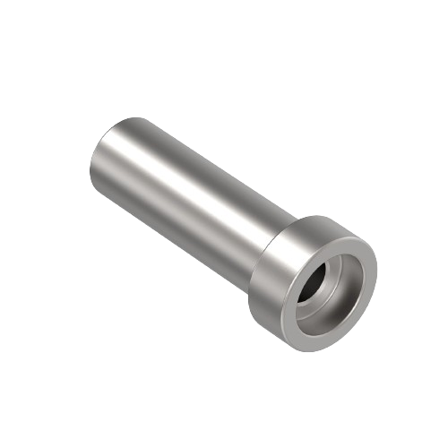 Metal cylindrical bushing with flanged edge designed for machinery and equipment maintenance tasks