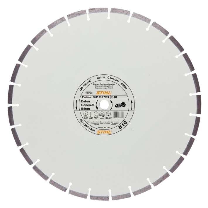 14-inch diamond cutting wheel with segmented rim for concrete and masonry in STIHL tool collections