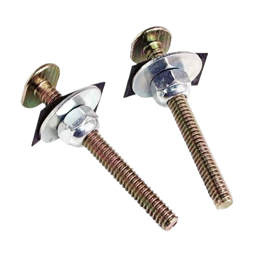 Pair of brass closet bolts with nuts and washers for toilet repair and plumbing parts under $50 home improvement.