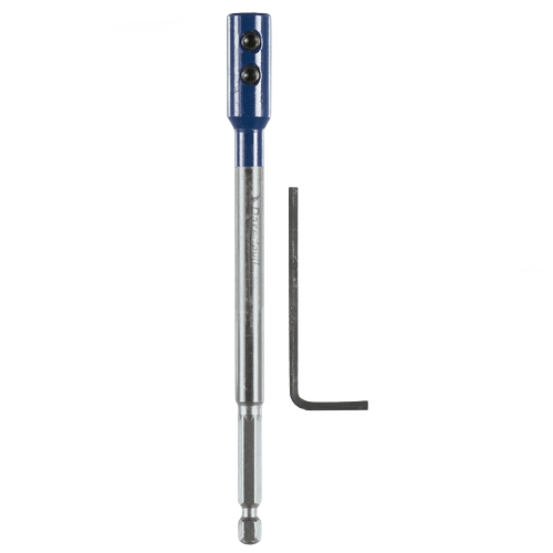 6-inch steel drill bit extension with hex shank and included hex key for power tool accessories under $50 collections