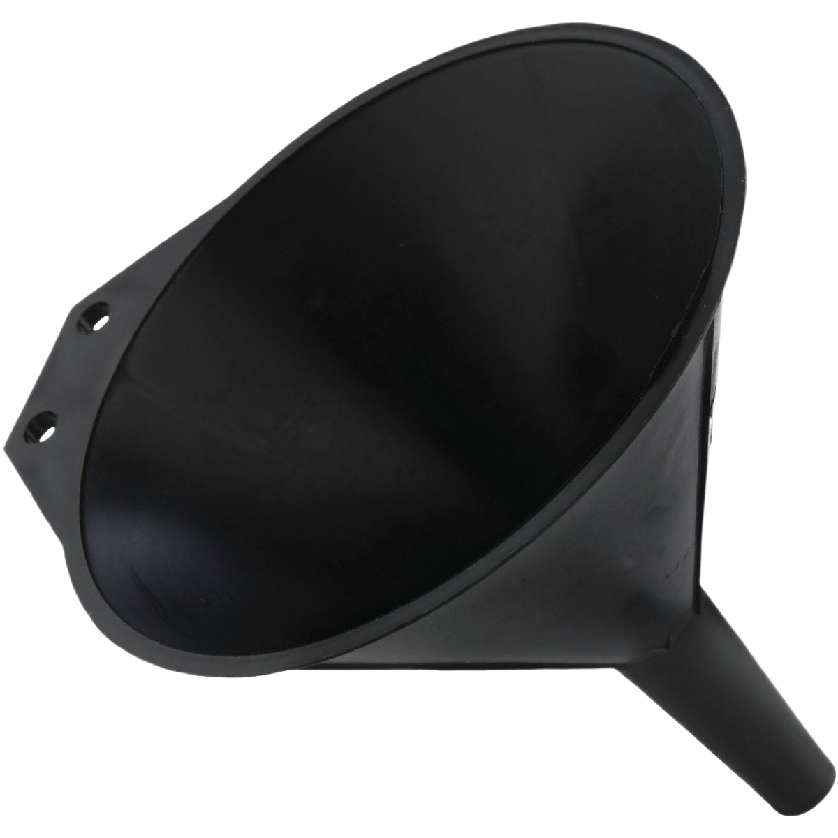 Black durable plastic funnel with wide opening for automotive fluids and motor oil transfer under $50 tools collection