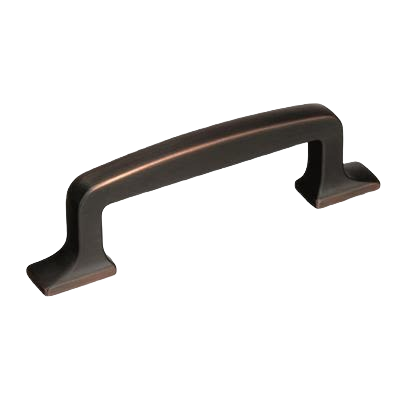 Oil-rubbed bronze cabinet pull with modern curved design, part of hardware and furniture accessories collection under $50