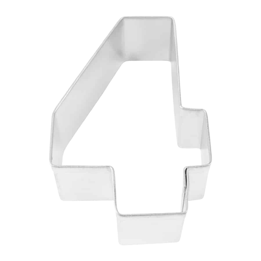 Metal number 4 cookie cutter for baking and kitchen gadgets suitable for bakeware and kitchenware collections