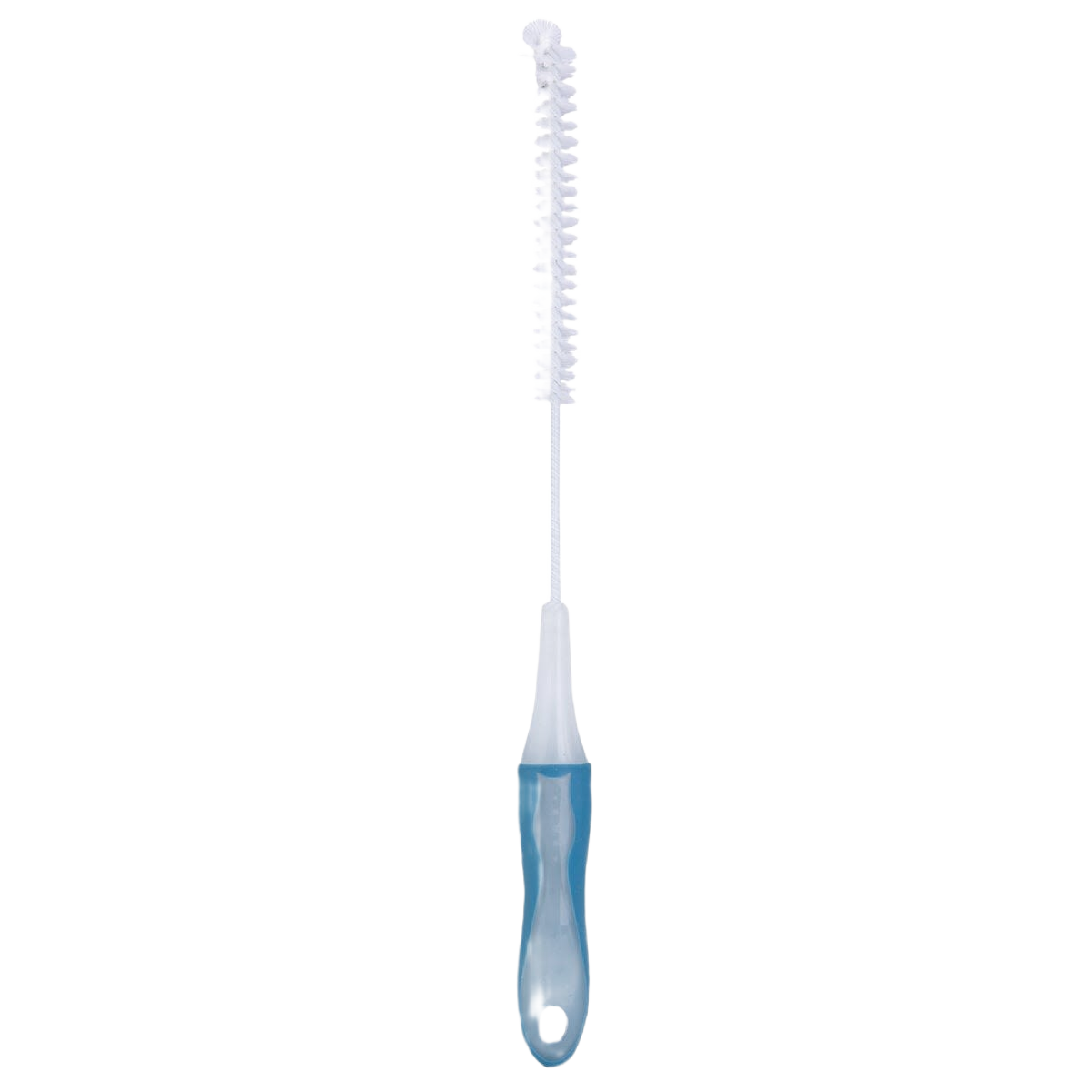 Cleaning brush with white nylon bristles and blue ergonomic handle for percolators and coffee pots under $50 collections