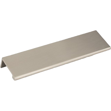 Satin nickel tab pull with 127mm hole spacing for cabinet and furniture hardware in home improvement projects
