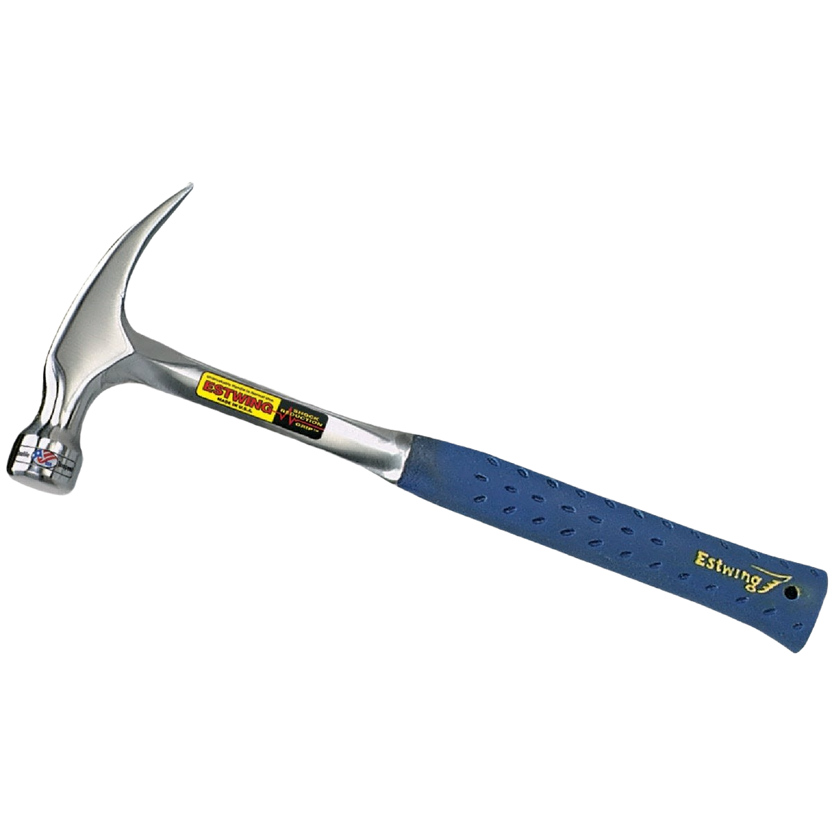 Claw hammer with nylon-covered steel handle and 12 oz head for durable tools and home improvement tasks