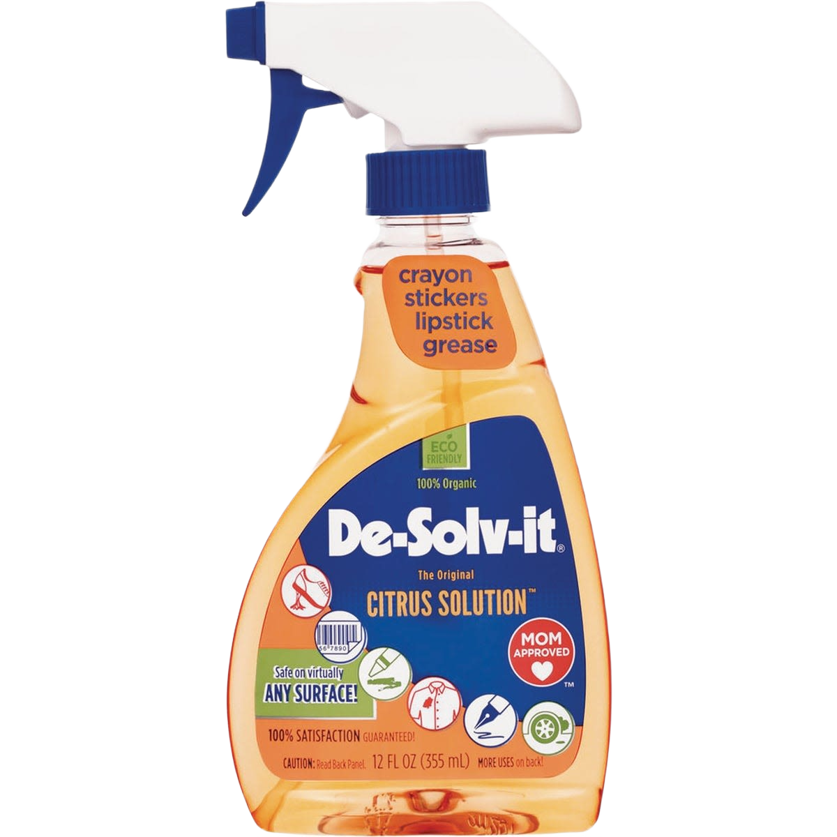 Orange spray bottle of De-Solv-It citrus adhesive remover for home improvement and paint supplies under $50