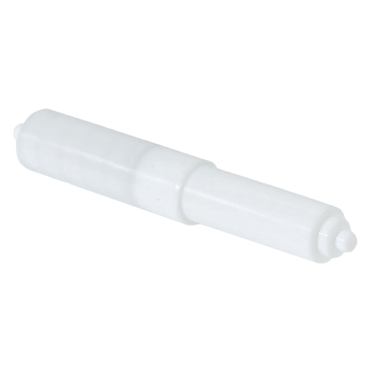White plastic toilet paper roller designed for home improvement and bathroom fixture replacement tasks