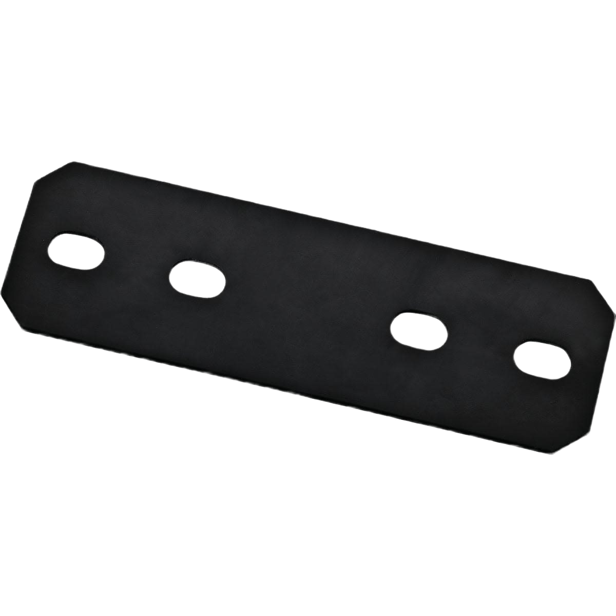 Black heavy-duty metal mending plate with elongated holes for building hardware and lumber repairs under $50 collection