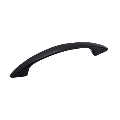 Matte black cabinet pull with 3 inch center spacing for hardware and furniture accessories under $50 in home improvement collections