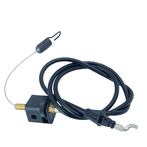 Black drive control cable with metal fittings and spring component for John Deere parts and accessories under $50 collections