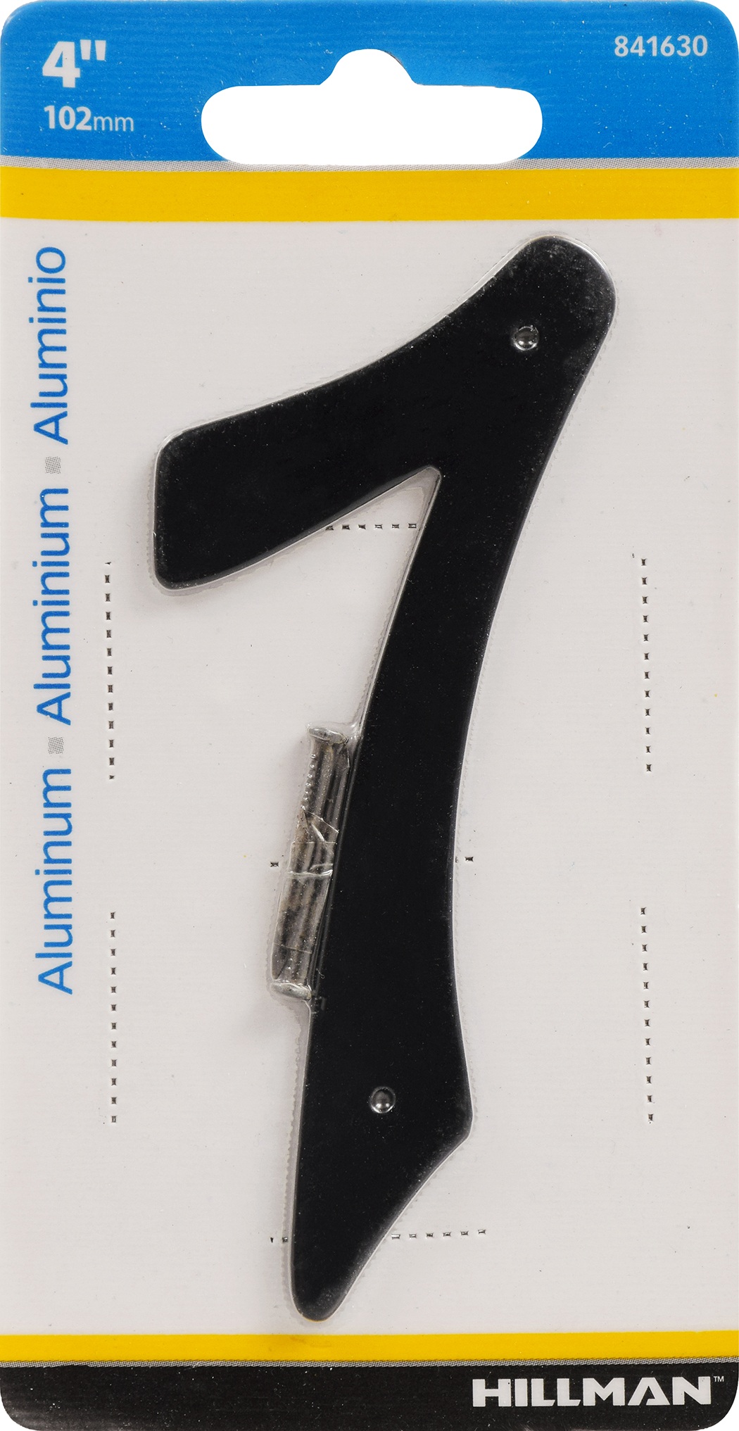 Hillman 4" Nail-On House Number 7 Aluminum, 2-Pack