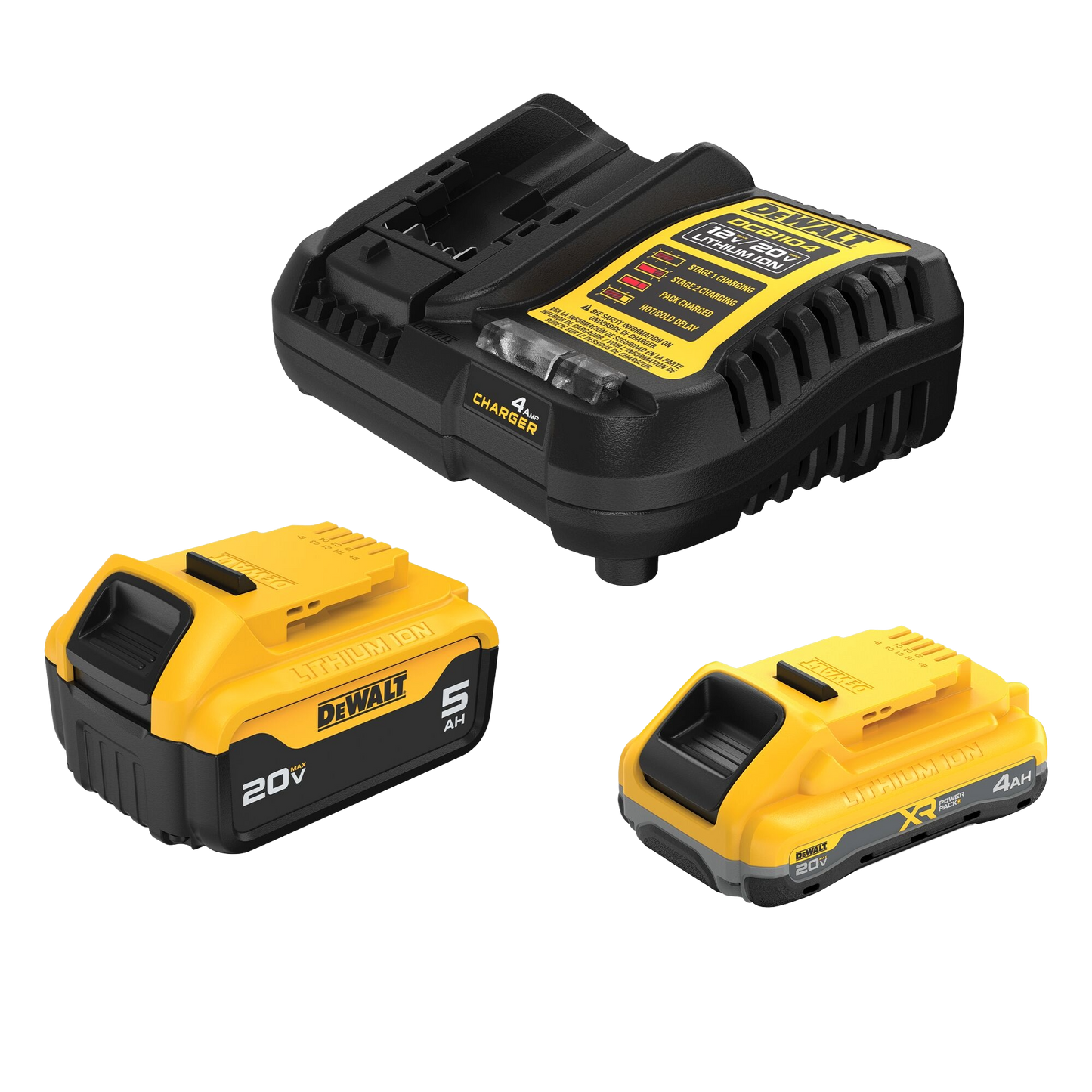 DEWALT 20V MAX Li-Ion Starter Kit w/ 4.0 Ah and 5.0 Ah Batteries and Charger