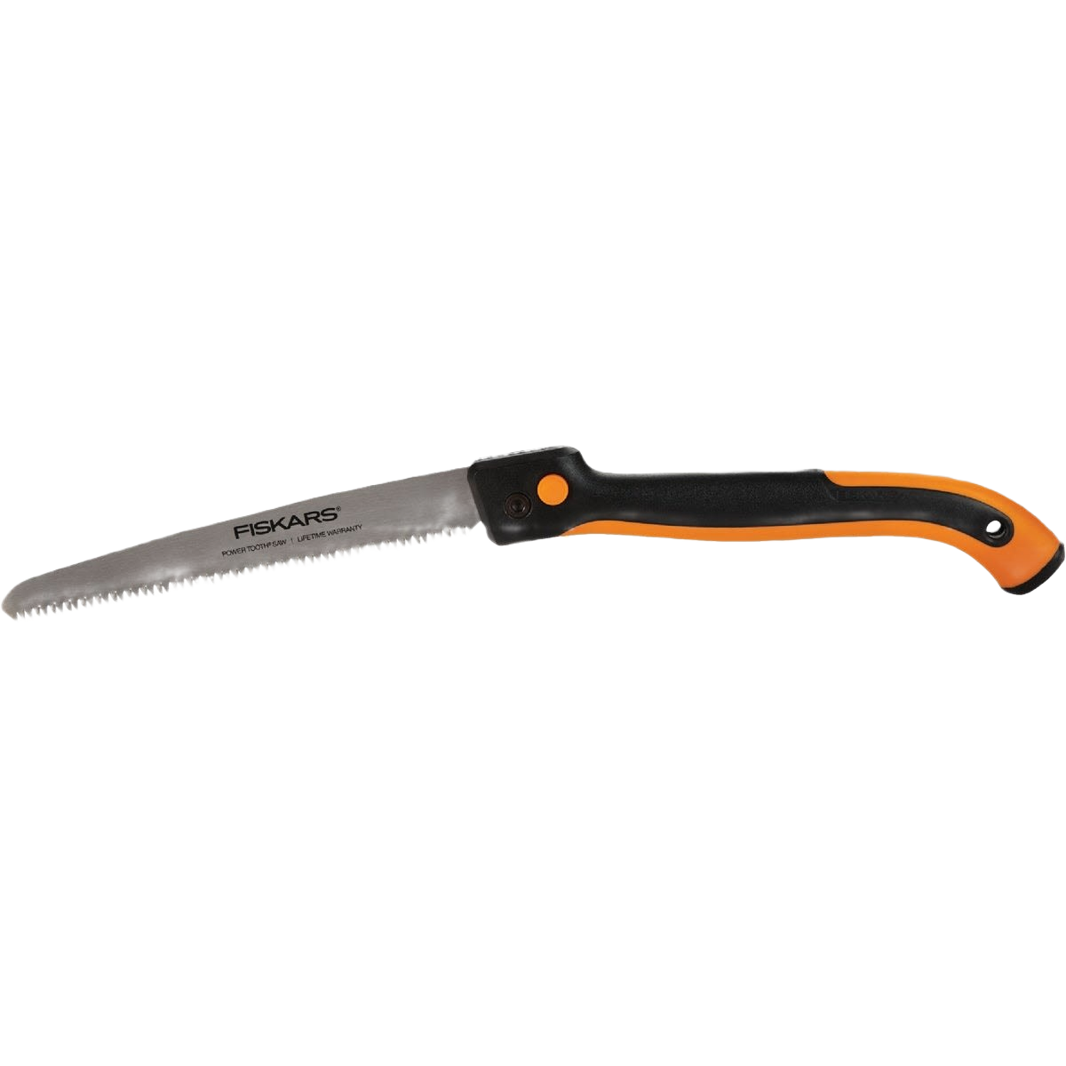 Folding pruning saw with softgrip handle and sharp teeth for precise cutting in gardening and home improvement tasks