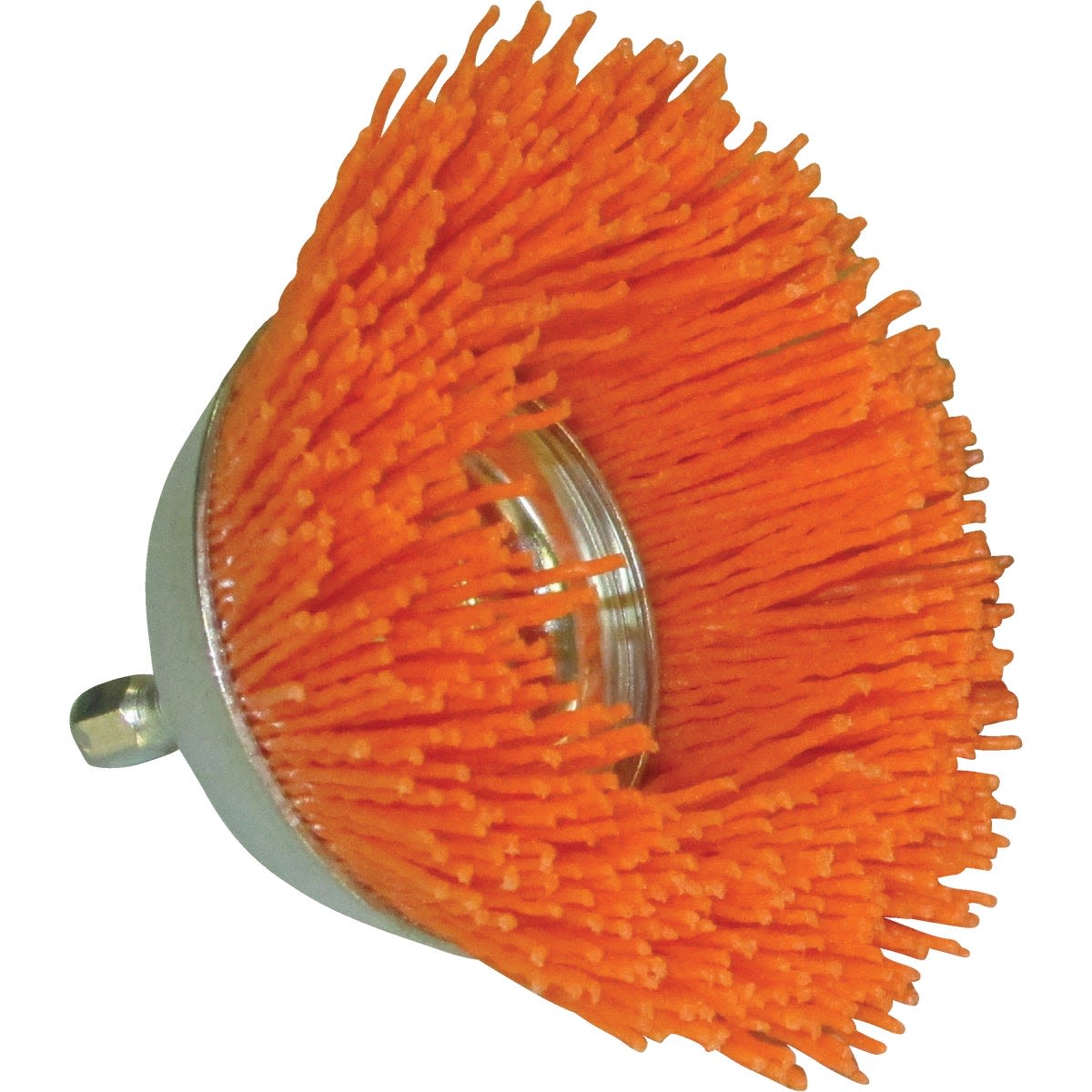 Coarse orange nylon cup brush for power tools in woodworking and tool accessories collections under $50