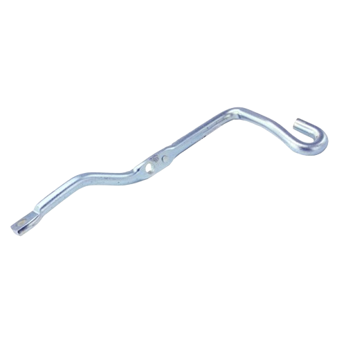 Metallic secondary idler drive arm with a bent shape for agricultural equipment and home improvement tools use