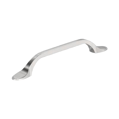 Polished chrome cabinet pull with 5-1/16 inch center-to-center spacing for Hardware and Furniture Accessories under $50.