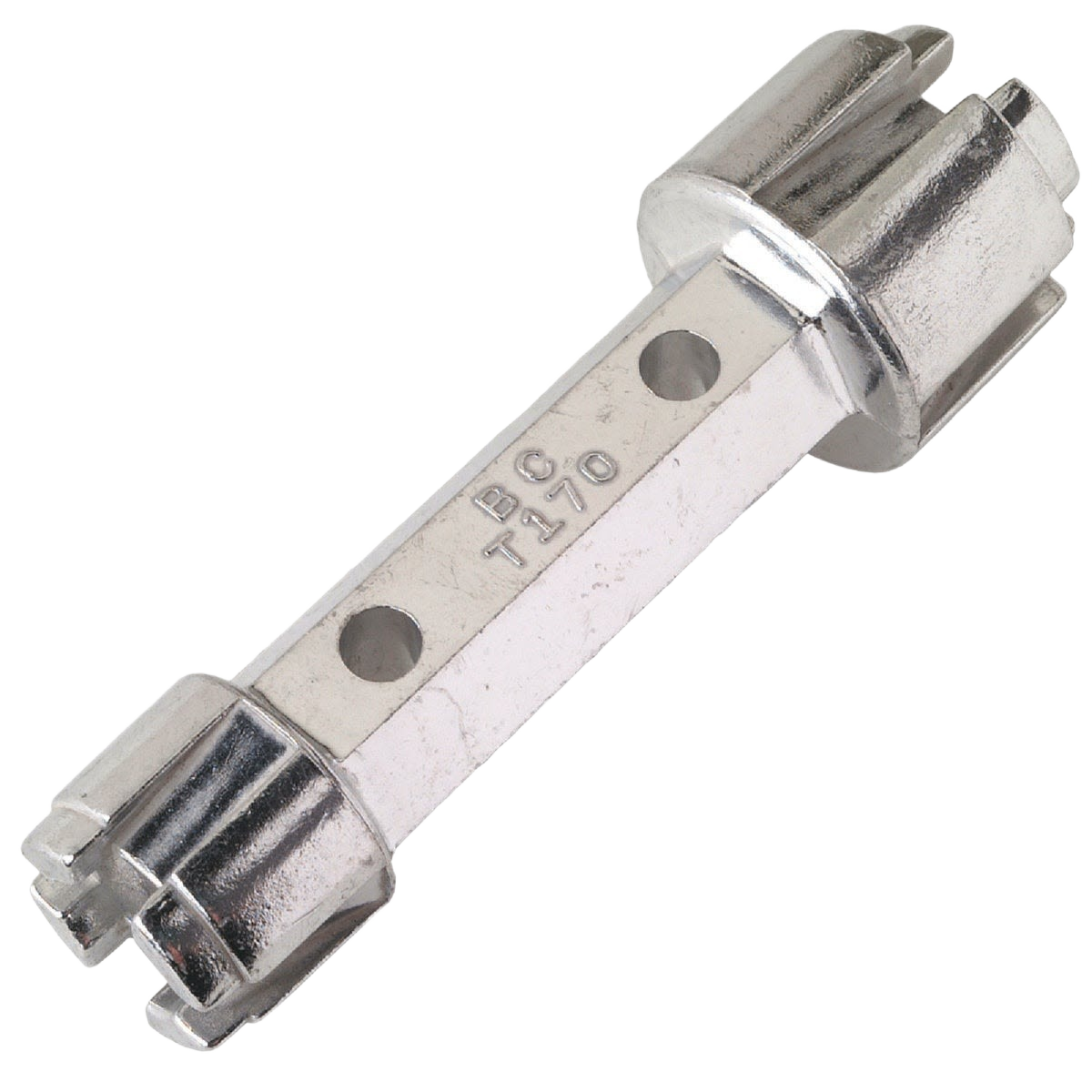 Metal tub drain remover tool with dual-ended design for home improvement and plumbing tasks