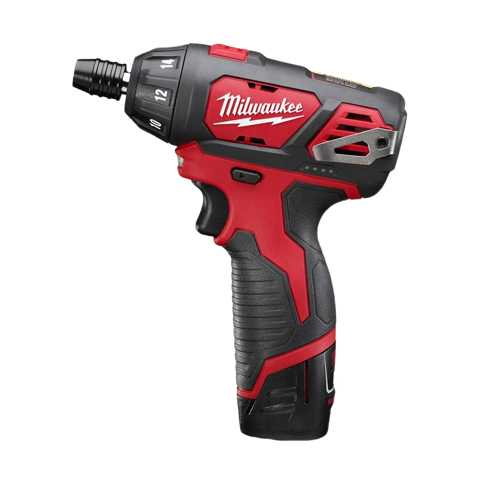 Red and black cordless hex screwdriver featuring adjustable torque settings and compact design for home improvement tasks