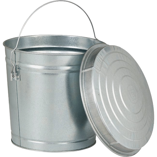 Behrens 10 Gal. Galvanized Locking Lid Trash Can with Lid