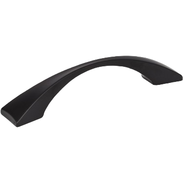 Matte black curved cabinet pull handle for furniture in hardware and home improvement collections under $50