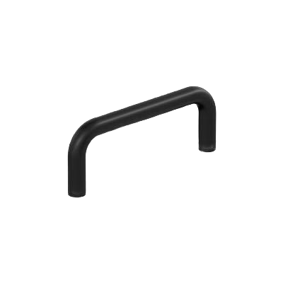 Matte black modern cabinet pull with 3-inch center spacing for hardware and furniture accessories under $50