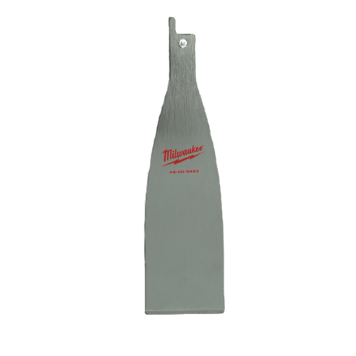 Durable metal scraper blade with mounting hole, designed for tools and home improvement tasks