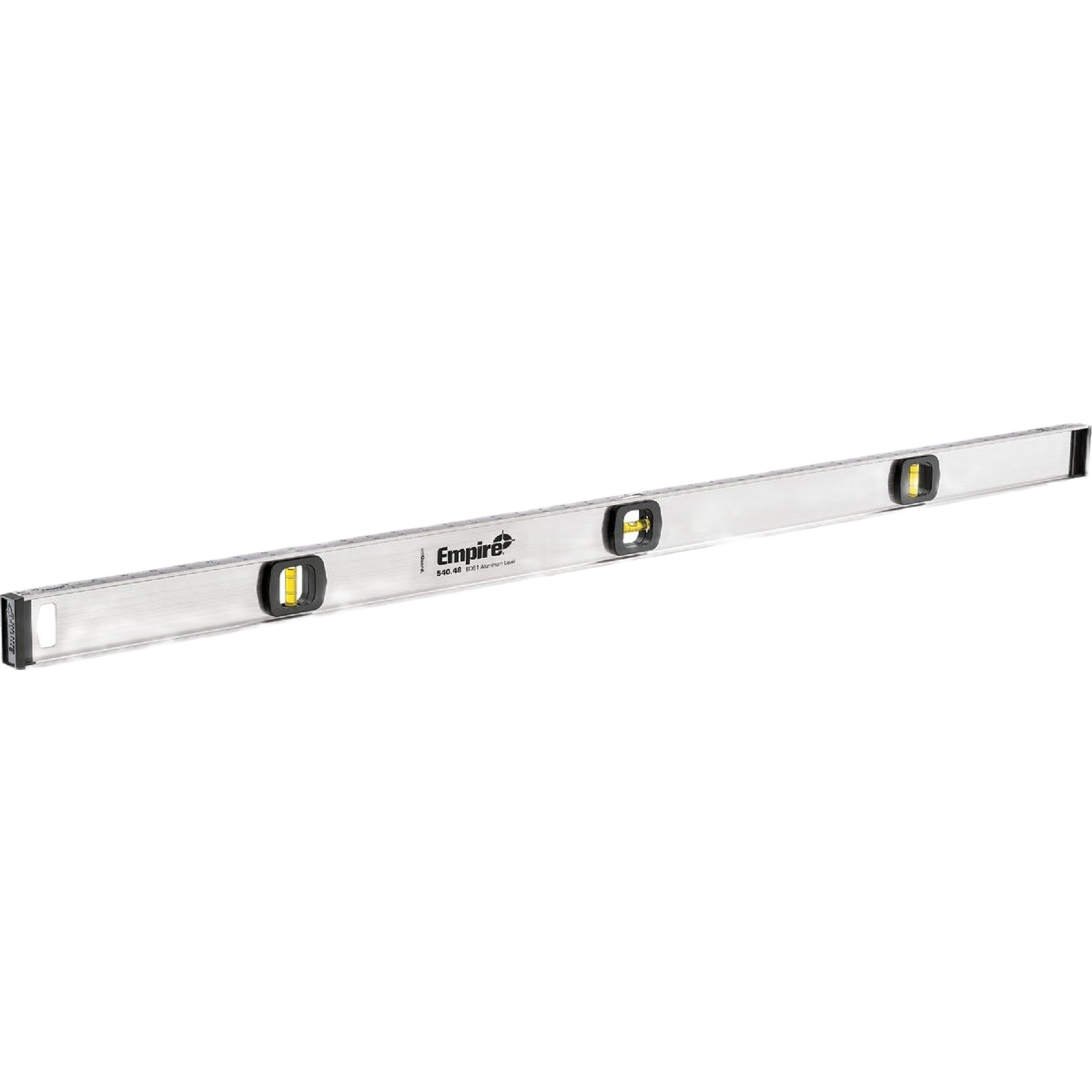 Aluminum I-beam level with three vials for precise measurements in woodworking and home improvement tools collections