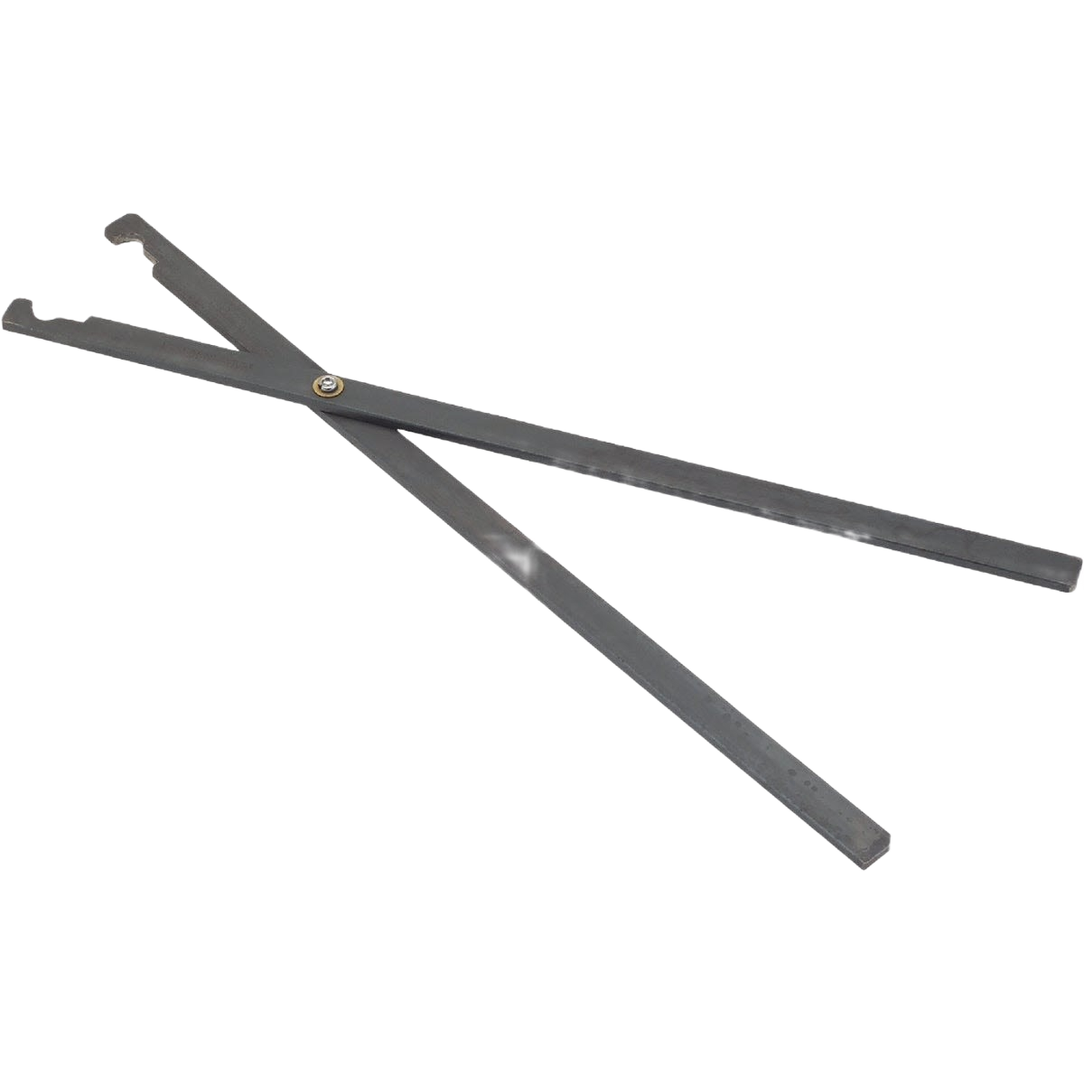 Steel body trap set tool in dark metal finish for safe spring compression in lawn and garden pest control tools