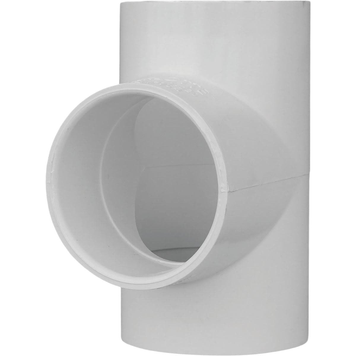 White Schedule 40 PVC tee pipe fitting for plumbing and home improvement under $50 in pipes and fittings collection