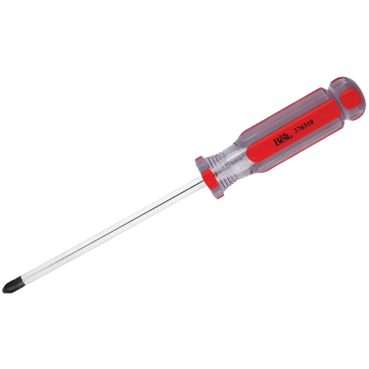 Phillips screwdriver with red and gray handle and 6-inch blade for tools and home improvement projects