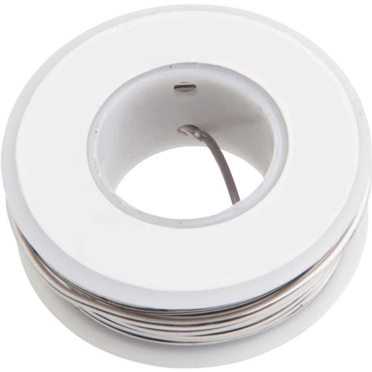 Spool of lead-free rosin solder wire with 95% tin and 5% antimony for home improvement projects