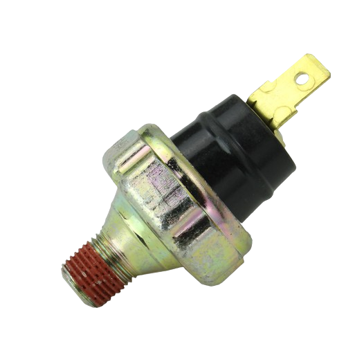 Metal and plastic oil pressure switch with threaded base and electrical connector for John Deere parts collections under $50