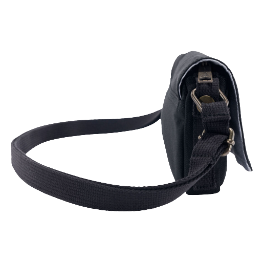 Slim black crossbody bag with adjustable strap and secure flap, ideal for everyday carry in Accessories under $100 collection