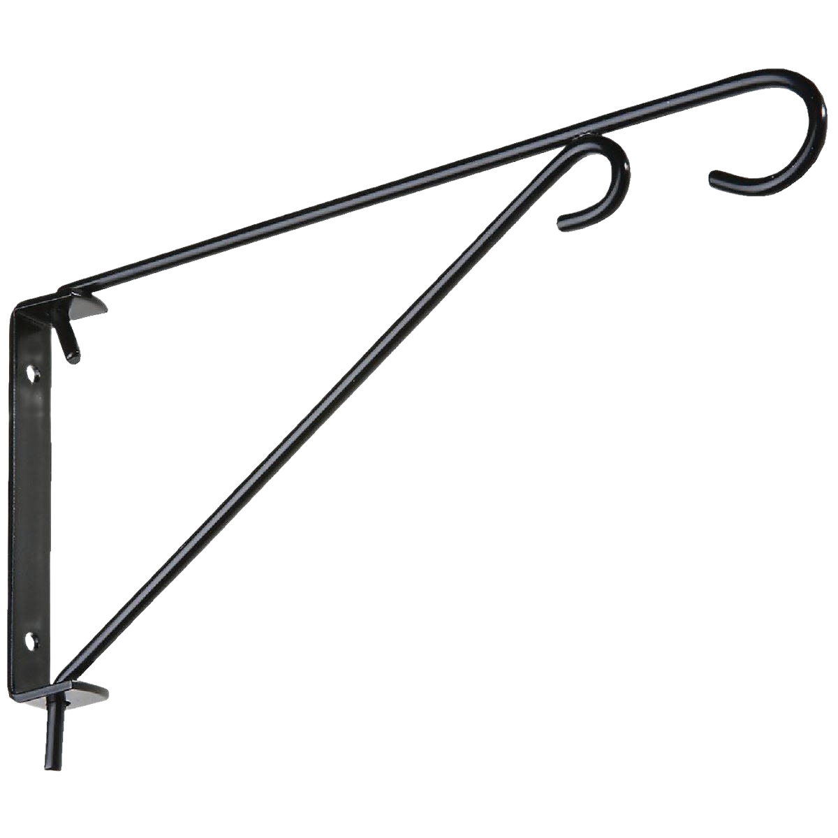 Black steel swivel bracket with hooks for hanging plants, bird feeders, and wind chimes under $50 home improvement tools
