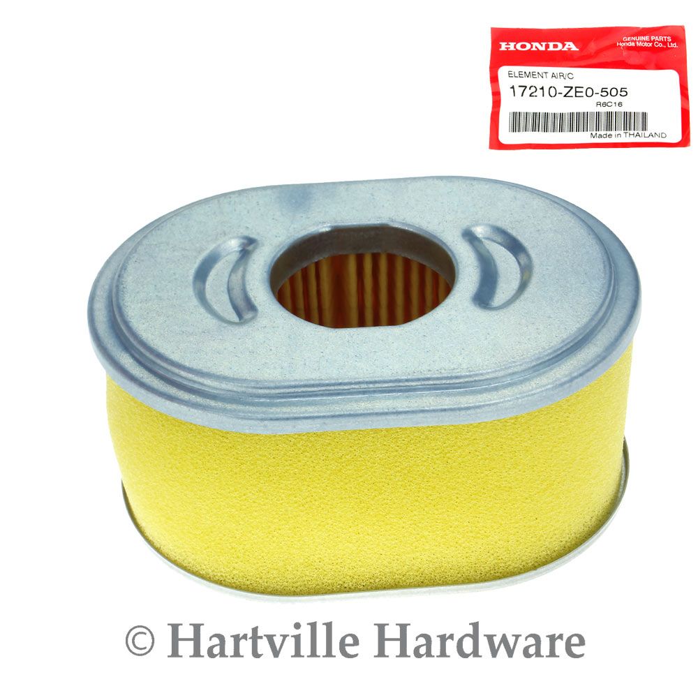 Oval air filter element with metal top and yellow foam for Honda engines in Parts & Lubricants collection