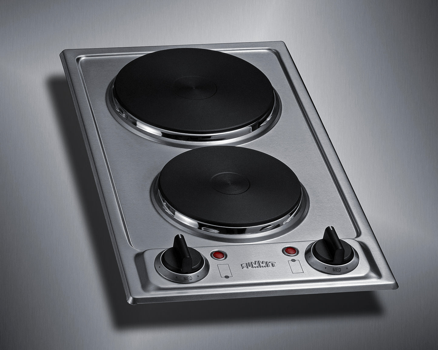 12" Wide 115V 2-Burner Solid Disk Cooktop