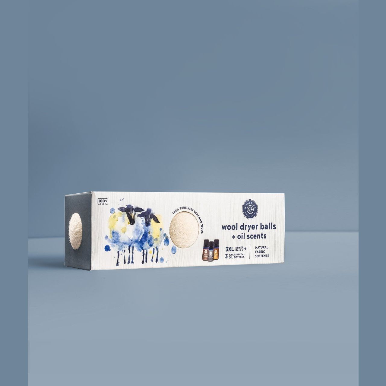 Eco-friendly wool dryer balls with essential oils for natural laundry softening in cleaning and household items under $50