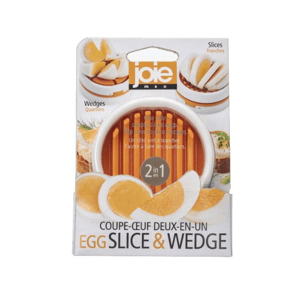 Orange and white 2-in-1 egg slicer and wedger for uniform slices and wedges in kitchen gadgets under $50 collection